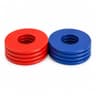 Powder-Coated Replacement Washers, Red and Blue, 8 Pack