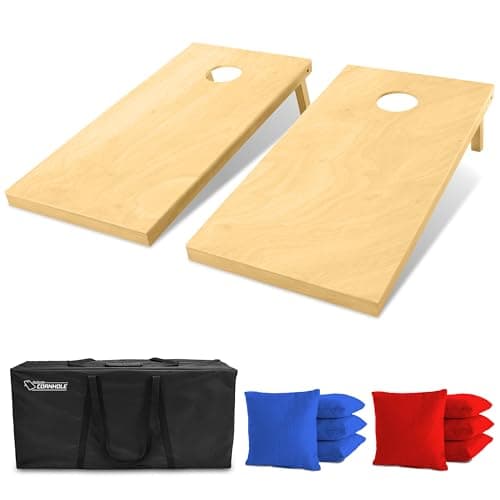 GoSports 4 ft x 2 ft Solid Wood Premium Cornhole Set