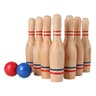 STERLING Sports Premium Wooden Lawn Bowling Skittles Set, 11 in Pins