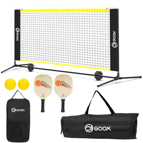 GOOX 6 ft Mini Pickleball Net Set with Paddles