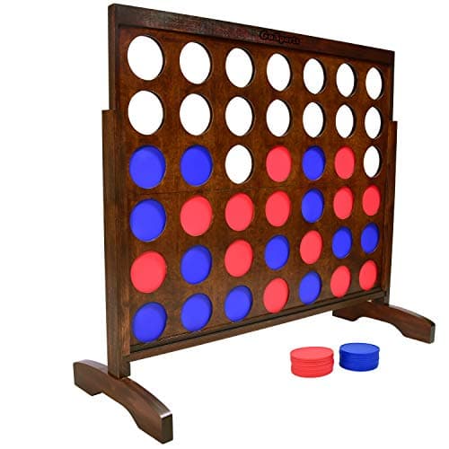GoSports 4 ft Wooden 4-in-a-Row Game Set