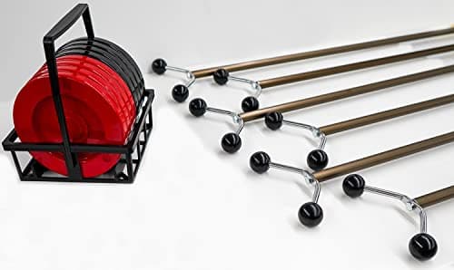 Allen Shuffleboard Family Set, 6 Cues and Regulation 6 in Discs