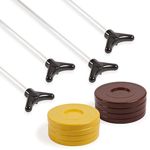 Champion Sports Basic Shuffleboard Set, 8 Pucks and 4 Cues