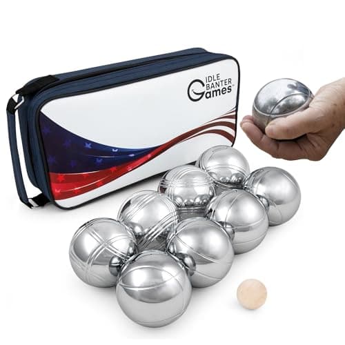 Idle Banter Boules Game Set, 8 x 73 mm
