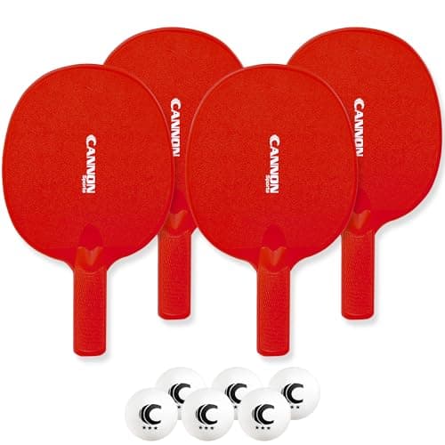 Cannon Sports Unbreakable Table Tennis Set, 4 Paddles