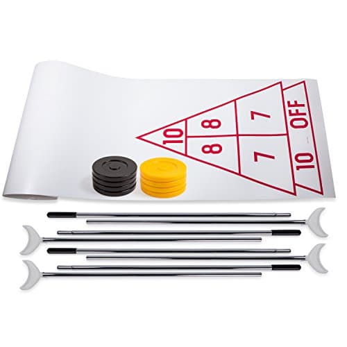 Champion Sports Economy Shuffleboard Set with Plastic Court
