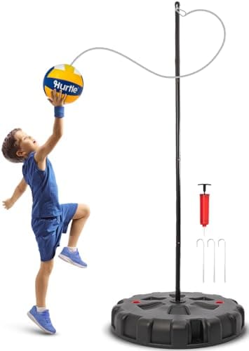 Hurtle Portable Tetherball Set, Adjustable 4-9 ft Pole