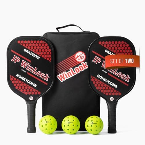 JPWinLook Graphite Pickleball Paddles, Set of 2