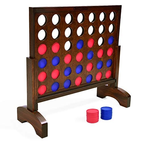 GoSports 2 ft Wooden 4-in-a-Row Game Set