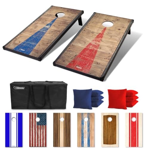 GoSports 4 ft x 2 ft Cornhole Game Set — Wood Design