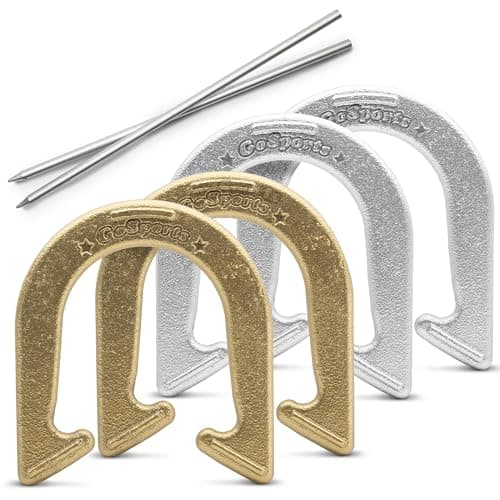 GoSports Steel Horseshoes Outdoor Game Set