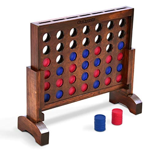 GoSports 1 ft Wooden 4-in-a-Row Game Set